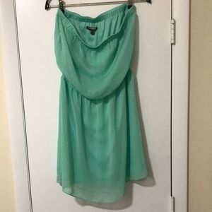 Express Mint Strapless Dress